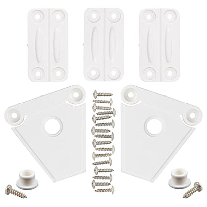 NeverBreak Parts - Igloo Cooler Replacement Parts - Large Repair Kit | High Strength Igloo Cooler Hinges Replacement with Latches | Ice Chest Repair Kit - color: White
