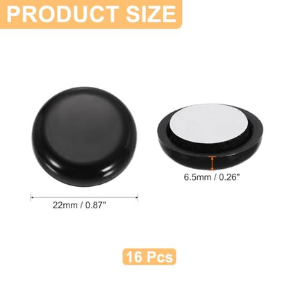 uxcell 24Pcs Plastic Furniture Sliders 0.87" Self-Adhesive Round Furniture Leg Protectors, Table Chairs Foot Cups Sliders Reusable Furnishing Movers for Hardwood Floors Tile Laminate - size: 0.87"