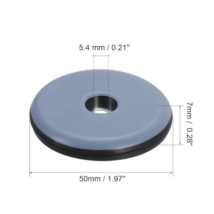 uxcell Furniture Sliders, 4Pcs 2" - PTFE Round Chair Leg Floor Protectors, Screw-On Furniture Pads with Screw, Chair Glides for Carpet Hardwood Floors - size: 2"