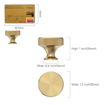 Amerdeco 10 Pack Champagne Bronze Knurled Cabinet Knobs Kitchen Cabinet Handles for Drawer, Cupboard and Wardrobe ZH0036 - color: Champagne Bronze