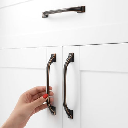 10 Pack Oil Rubbed Bronze Cabinet Pulls 5 Inch Brushed Bronze Cabinet Handles Bronze Hardware for Kitchen Cabinets 8222 Drawers Bedroom Dresser Bathroom Vanity Cupboard - color: Oil Rubbed Bronze, size: 5 Inches, style: 10 Pack Arch Pull