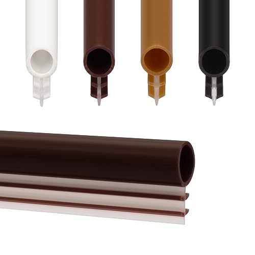 Window Weatherstrip Seal 1/4" Bulb Bubble Kerf Mount Bulb Gasket Window Weather Stripping Kerf - 4 Colors and 5 Length Options (25', Brown) - color: Brown, size: 25'