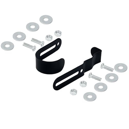 Mailbox Latch and Handle Kit, Thickened Metal Mailbox Door Replacement Parts with Anti-Loosening Nuts & Washers Easy Install for Secure Repair (Black)