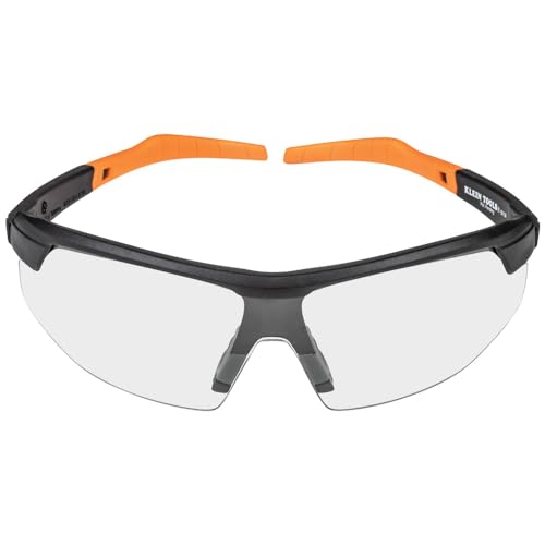 KLEIN TOOLS 60171 Safety Glasses, PPE Protective Eyewear with Semi Frame, Scratch Resistant and Anti-Fog, Clear Lens, 2-Pack - color: Clear Lens, size: 2 Pack