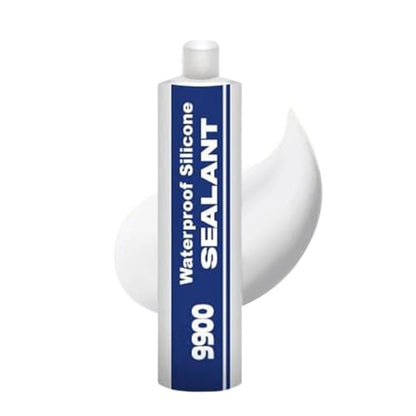 9900 Waterproof Silicone Instant Bond Flexible Sea Temperature Resistance UV-Resistant Adhesive for Roof RV Bathroom Concrete Construction Driveway Marine Window Industry Tile Floor - color: Gloss white