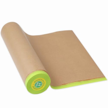 MyLifeUNIT Masking Paper, Automotive Masking Paper Roll with Tape for Painting Protection Covering (2 Rolls, 24 inch x 50 feet) - size: 24 inch x 50 feet