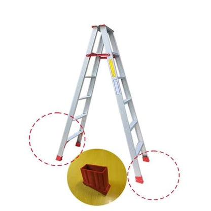 Ladder Accessories 2PCS Step Ladder Foot Covers Ladder Feet Mat Non Slip Folding Ladder Feet Rubber Pads Covers Ladder Foot Pads Antiskid Ladder Leg Caps, Red (3.54x3.26x1.57 Inch)
