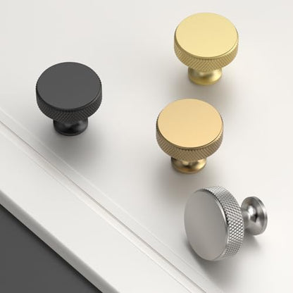 Amerdeco 10 Pack Champagne Bronze Knurled Cabinet Knobs Kitchen Cabinet Handles for Drawer, Cupboard and Wardrobe ZH0036 - color: Champagne Bronze