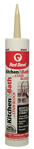 Red Devil 07502212 Kitchen & Bath Stain Block Sealant, 12-Pack, Biscuit, 12 Pack - color: Biscuit, size: 12 Pack, style: 10.1 oz.
