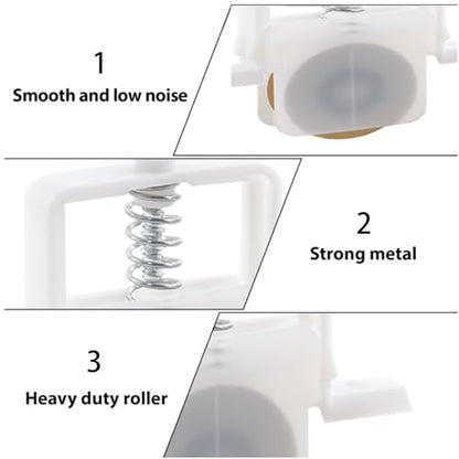 Set of 4 x 1-inch Sliding Screen Door Roller Replacement Kits, B691 and B695 Sliding Screen Door Rollers, Suitable for DIY Screen Door Roller Replacement (Includes 8 Screws) - size: 1-inch Spring-Loaded Screen Door Rollers