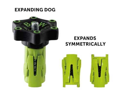 BOW Products Bench Dog Clamps - Expandable Hold Down Clamps for MFT Tables and Workbenches - Fits 3/4 Inch (19mm to 20 mm) and Includes Low-Profile, Ergonomic Knobs - Pack of 2
