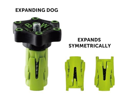 BOW Products Bench Dog Clamps - Expandable Hold Down Clamps for MFT Tables and Workbenches - Fits 3/4 Inch (19mm to 20 mm) and Includes Low-Profile, Ergonomic Knobs - Pack of 2