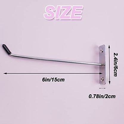 30pcs Wall Mounted Hook Heavy Duty Metal Single Hooks Home Storage Organizer Hanger Stainless Steel Hook Garage Hooks Tool for Garage Shop Retail Office Kitchen Store Display (6in/15cm) - size: 6 Inch