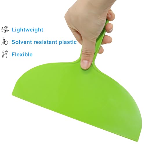 3 Pcs Plastic Putty Knife Scraper Set, 10 Inch Flexible Spackle Knife for Drywall Finishing, Plaster Scraping, Patching and Painting, Decals and Wallpaper Removal