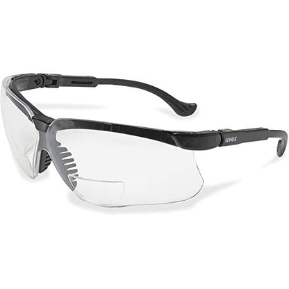 Honeywell Uvex Genesis Series Reader Style Safety Glasses, S3763, Black/Clear - size: 2.5