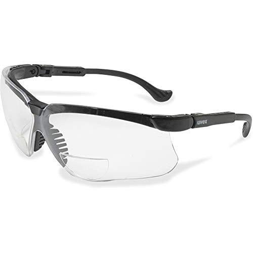Honeywell Uvex Genesis Series Reader Style Safety Glasses, S3763, Black/Clear - size: 2.5