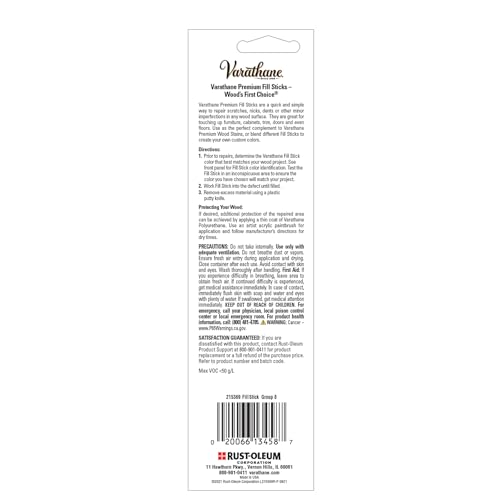 Varathane Wood Fill Stick, .5 oz, Light Walnut/American Walnut/Gunstock - color: Light Walnut/American Walnut/Gunstock
