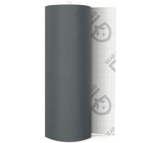 GEAR AID Tenacious Tape 3” x 20” Fabric and Vinyl Gear Repair Tape, Fix Holes and Rips in Puffy Jackets, Rain Gear, Tents, Sleeping Bags and Outdoor Equipment, Gray, 1 Roll - color: Gray, style: 3" × 20" (1 Roll)