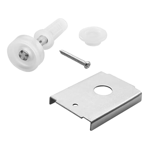 N 7192 Bi-fold Door Repair Bracket and N 7266 Bi-Fold Door Top Pivot and Guide Wheel, Bifold Closet Door Hardware Repair Part, Top or Bottom Mount