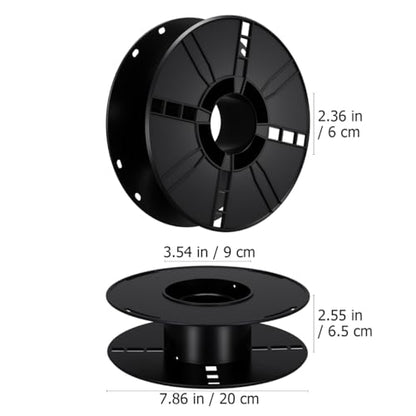 NUOBESTY Wire Spool Cable Reel Organizer, 7.87 in Black Storage Wheel Empty Plastic Extension Cord Reel for Cords, Rope, Ethernet, 1KG 3D Printer Filament Respooling, Garage & RV Cable Management