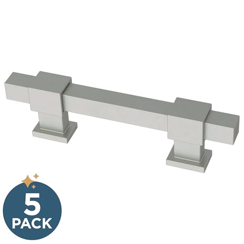 Franklin Brass 5 Pack Matte Brushed Nickel Cabinet Handles Adjustable Drawer Pulls for Kitchen Cabinet Knobs Dressers and Cupboards 1-3/8 to 4 inch (35–102mm) Hole Center | Adjusta-Pull™ - color: Matte Satin Nickel, size: 1-3/8" to 4"