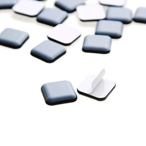 15/16" Square Adhesive Furniture Sliders for Carpet-Furnigear Heavy Duty PTFE (Teflon) Furniture Moving Pads - Move Your Furniture Easier with Premium Furniture Mover Sliders (20 Pack … - size: 15/16" Square, grey-20pack