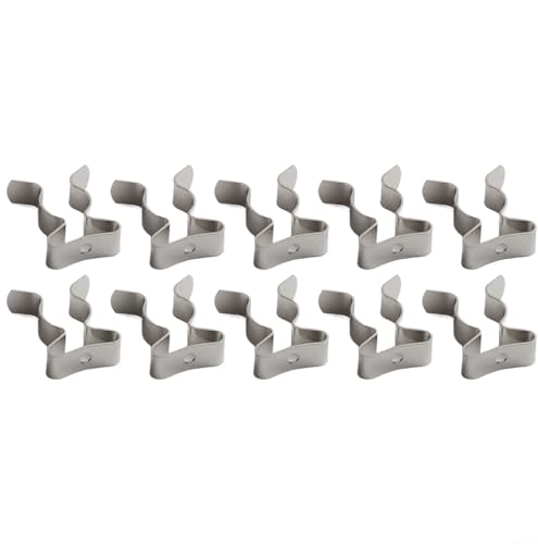 10 Pack Heavy Duty Manganese Steel Spring Terry Clips Wall Mount Tool Holders for Garage, Shed, and Workshop Organization, Fits 0.24 to 2 Inch Handles(12mm) - size: 12mm