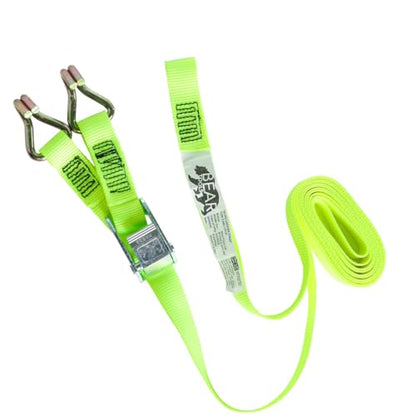 BearTOOLS 3 Meter Hi-Vis Ladder Strap C/W Cam Lock - Ladder Straps for Safety - Cam Lock Connector, Stabiliser for Work Ladders - Avoid Slips & Accidents When Working At Height - size: HVLS-WH-3-hooks