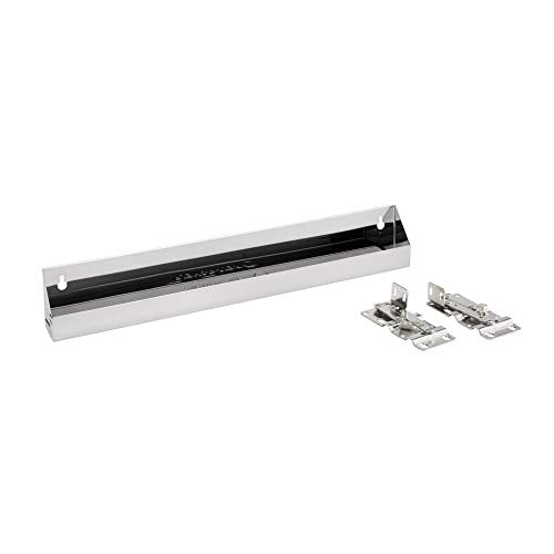 Rev-A-Shelf Tip-Out Sink Front Tray and Organizer with Hinges for 21 1/4" W Sink Base Cabinet Opening, Stainless Steel, 6541-19-52 - size: 19" x 1.7" x 19"