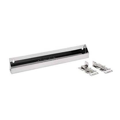 Rev-A-Shelf Tip-Out Sink Front Tray and Organizer with Hinges for 21 1/4" W Sink Base Cabinet Opening, Stainless Steel, 6541-19-52 - size: 19" x 1.7" x 19"