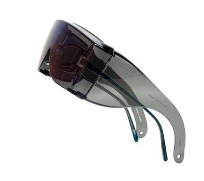 Calabria 3000 Fitover Safety Glasses with Uni-Lens – [Blue] Wrap Around Eye Protection | Anti-Fog Scratch Resistant | Protective Eyewear - color: Blue
