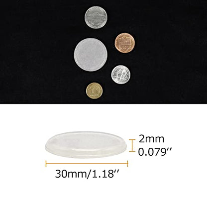 18pcs Glass Top Bumpers, Silicone Adhesive Furniture Bumpers for Glass Table Door Cabinet Drawers - size: 30mm, 2mm