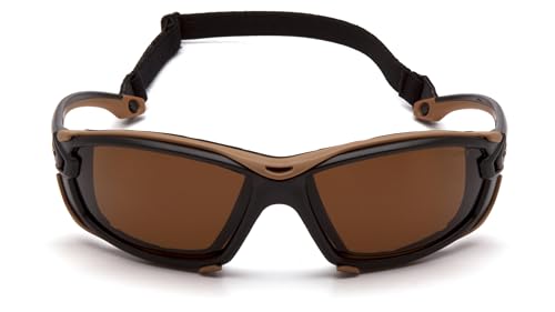 Carhartt Gear CHB1018DTMP Toccoa™ Sandstone Bronze Anti-Fog Lens - One Size Fits All - Black/Tan - color: Sandstone Bronze H2max Anti-fog Lens/ Black-tan Frame