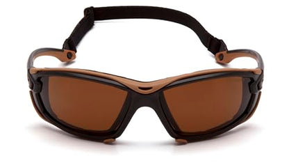 Carhartt Gear CHB1018DTMP Toccoa™ Sandstone Bronze Anti-Fog Lens - One Size Fits All - Black/Tan - color: Sandstone Bronze H2max Anti-fog Lens/ Black-tan Frame
