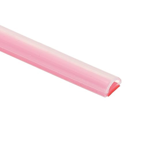 PATIKIL Silicone Weather Stripping Door Seal, 9.8 ft D Shape Weather Stripping Self Adhesive Door Seal Strip for Door Frame, Window Sealing, Large Gap, 5/16" Wx5/128 Tx5/32 H, Clear/Red - size: 9.8 ft Long, 5/16"Wx5/128"Tx5/32"H