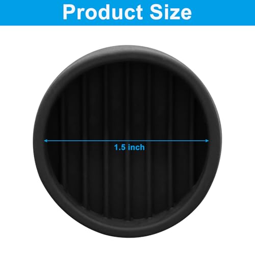 4 Pcs Non Slip Furniture Pads - 1.5 Inch Black Round Rubber Caster Cups, Furniture Coasters, Anti-Slip Grippers for Hardwood Floors, Chair Leg Floor Protectors for Bed, Couch, Table - size: 1.5 Inch