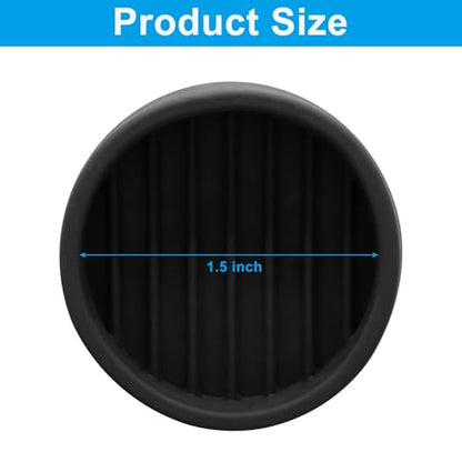 4 Pcs Non Slip Furniture Pads - 1.5 Inch Black Round Rubber Caster Cups, Furniture Coasters, Anti-Slip Grippers for Hardwood Floors, Chair Leg Floor Protectors for Bed, Couch, Table - size: 1.5 Inch