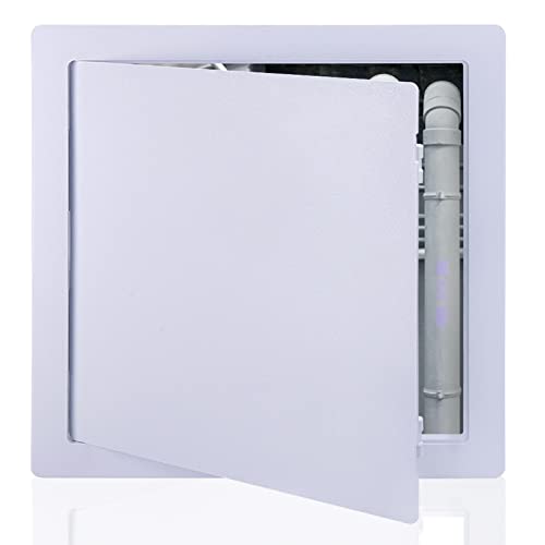 Plumbing Access Panel for Drywall 10 x 10 Inch Plastic Access Door Removable Wall Access Panel Ceiling Reinforced Hinged Durable White - size: 10 x 10 Inch