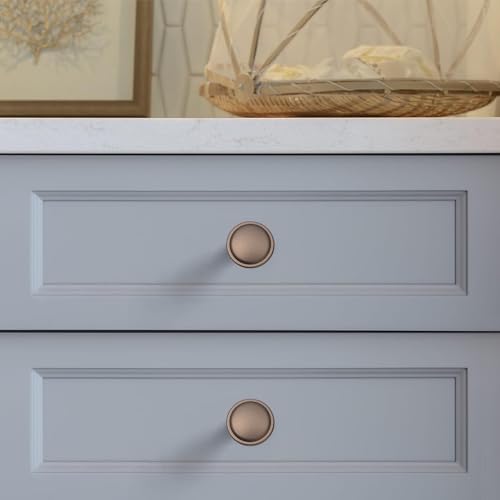 Brushed Bronze Solid Alloy Cabinet Knob Soft-Touch Color 30 Pack Round Knurled Cabinet Handle Hardware Drawer Pulls (20, Soft-Touch Brown) - color: Soft-Touch Brown