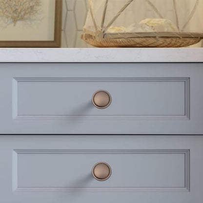 Brushed Bronze Solid Alloy Cabinet Knob Soft-Touch Color 30 Pack Round Knurled Cabinet Handle Hardware Drawer Pulls (20, Soft-Touch Brown) - color: Soft-Touch Brown