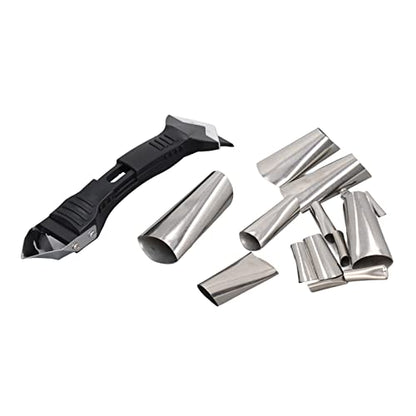 Caulking Finishing Tool Kit Stainless Steel Silicone Sealant Caulk Grout Remover Scraper for Home Kitchen Bathroom Sink Window Sealant