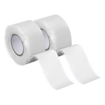 uxcell 2 Pcs Self Fusing Silicone Tape, 1" x 10ft Waterproof Water Leak Sealing Tape for Plumbing Pipe Hose Repair Handles, White - color: White, size: 1" x 10ft