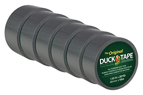 Duck The Original Duck Tape Brand 242716 Duct Tape, Silver, 1.88 in. x 20 yd., 6 Rolls - size: 6 Rolls, 20 Yds