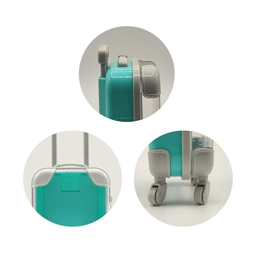 False Eyelash Storage Box, Portable Travel Organizer Mini Luggage False Eyelash Tray Makeup Tool (GREEN) - color: GREEN