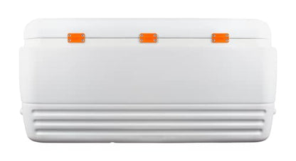 NeverBreak Parts - Igloo Cooler Replacement Parts - Large Repair Kit | High Strength Igloo Cooler Hinges Replacement with Latches | Ice Chest Repair Kit - color: Orange