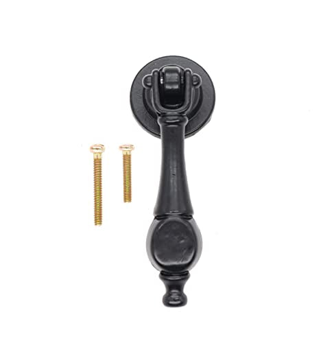 5-Pack Black Antique Vintage Tear Drop Knobs for Cabinet Drawer Wardrobe - color: Antique Black 5pcs Heavy Style