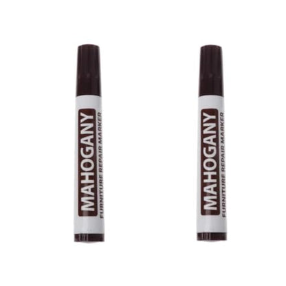 2Pcs Brown Furniture Repair Wood Cabinet Floor Touch Up Markers Scratch Filler Remover - Mahogany,Wood Polish and Care