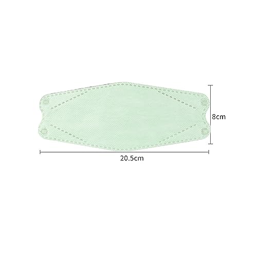 akgk KN95 Face Masks 50 Pack, 5-Ply Disposable Mint Green Face Mask Against PM 2.5 Smoke and Dust - color: Z-50 Pack-mint Green