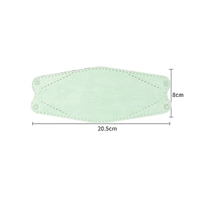 akgk KN95 Face Masks 50 Pack, 5-Ply Disposable Mint Green Face Mask Against PM 2.5 Smoke and Dust - color: Z-50 Pack-mint Green