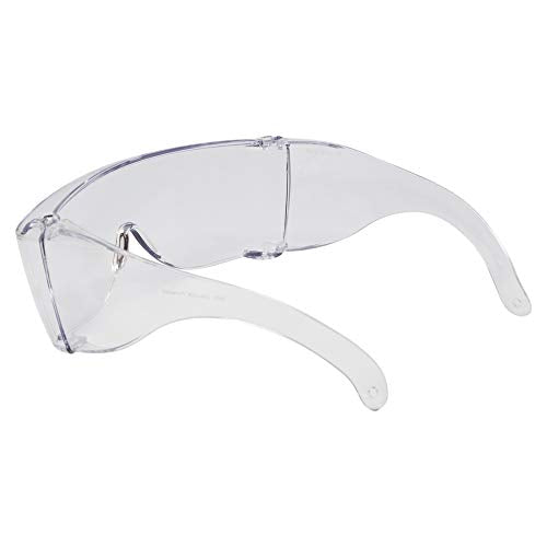 Calabria 3000 Fitover Safety Glasses with Uni-Lens – [Clear] Wrap Around Eye Protection | Anti-Fog Scratch Resistant | Protective Eyewear - color: Clear